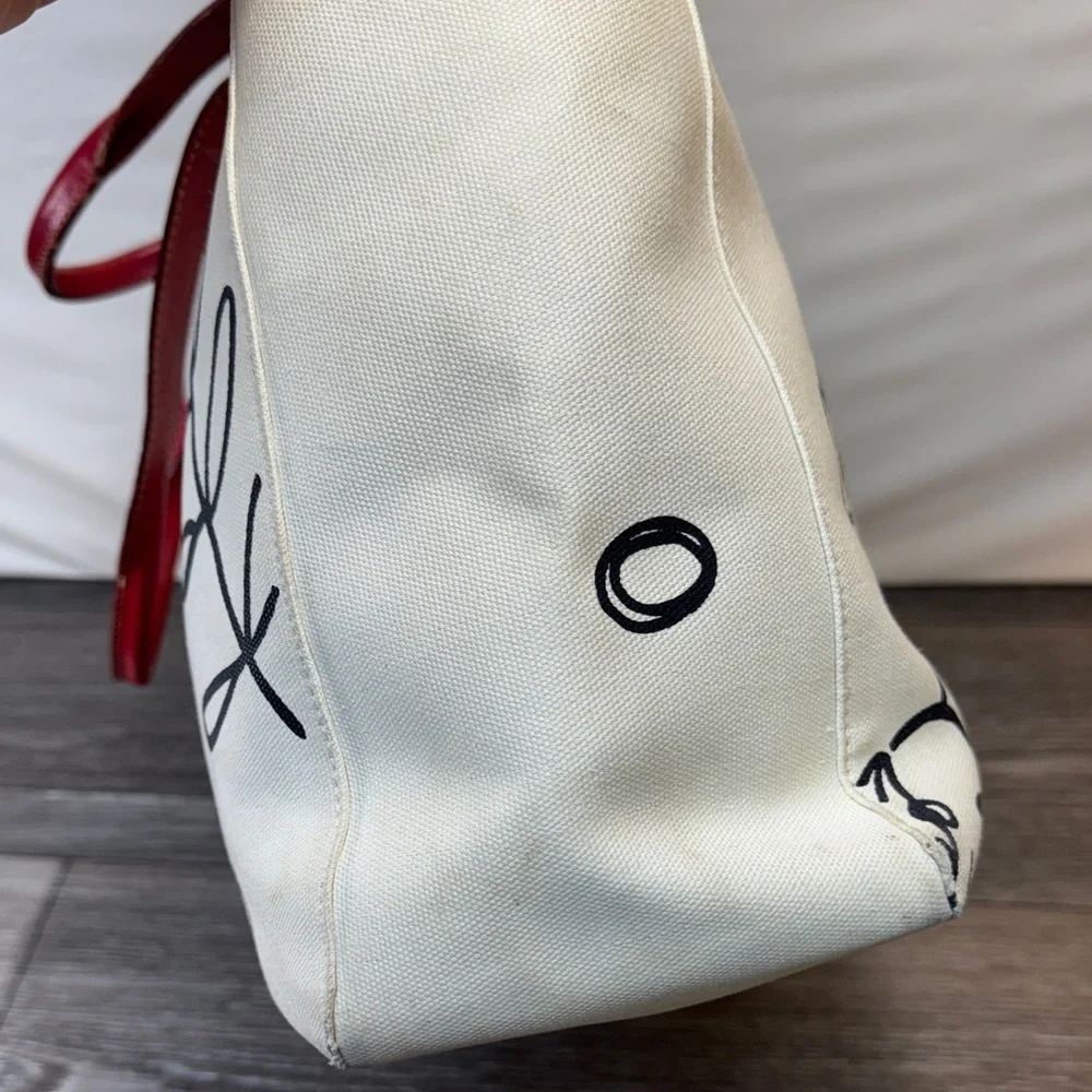 KATE SPADE & MAIRA KALMAN Canvas Tote Bag
